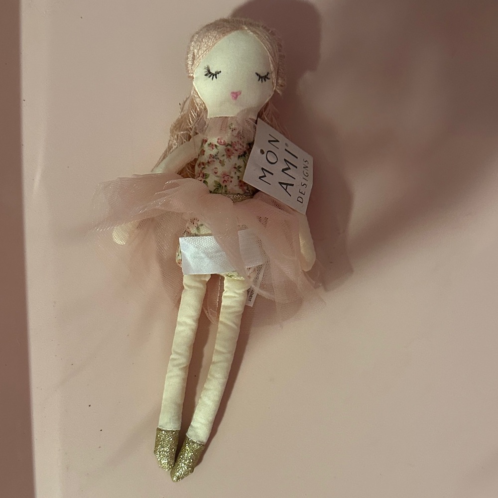 Floral Doll with Gold Shoes